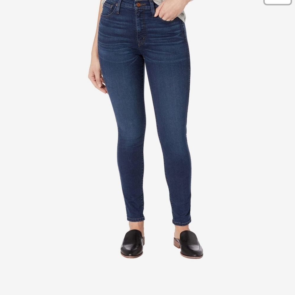 Madewell 10" high rise blue skinny jeans 31